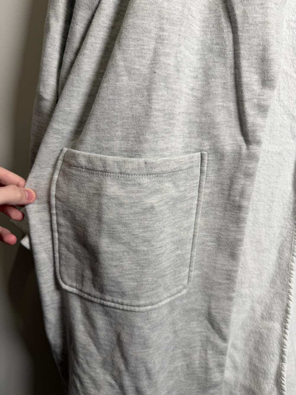 Susina Gray Heathered Long Open-Front Cardigan Duster Size S - Picture 4 of 7